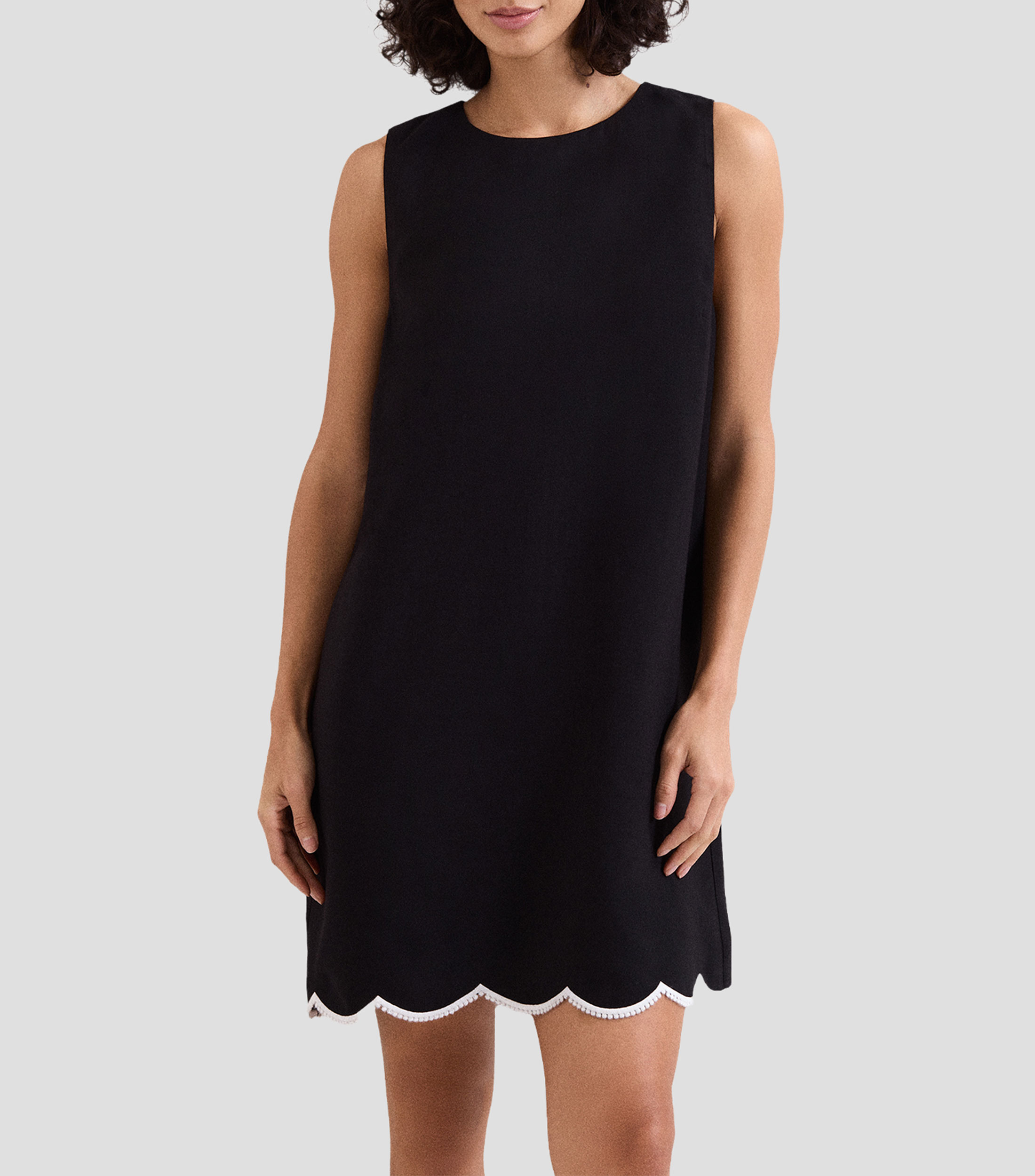 Vestido corto liso Mujer